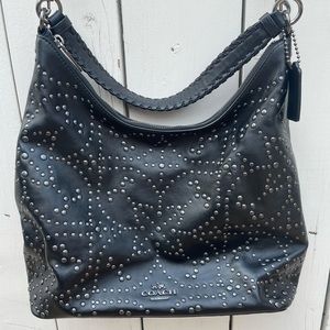 Coach Black Studded Purse - Excellent Condition